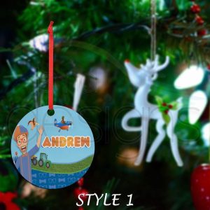Custom Christmas Ornament - Blippi Inspired